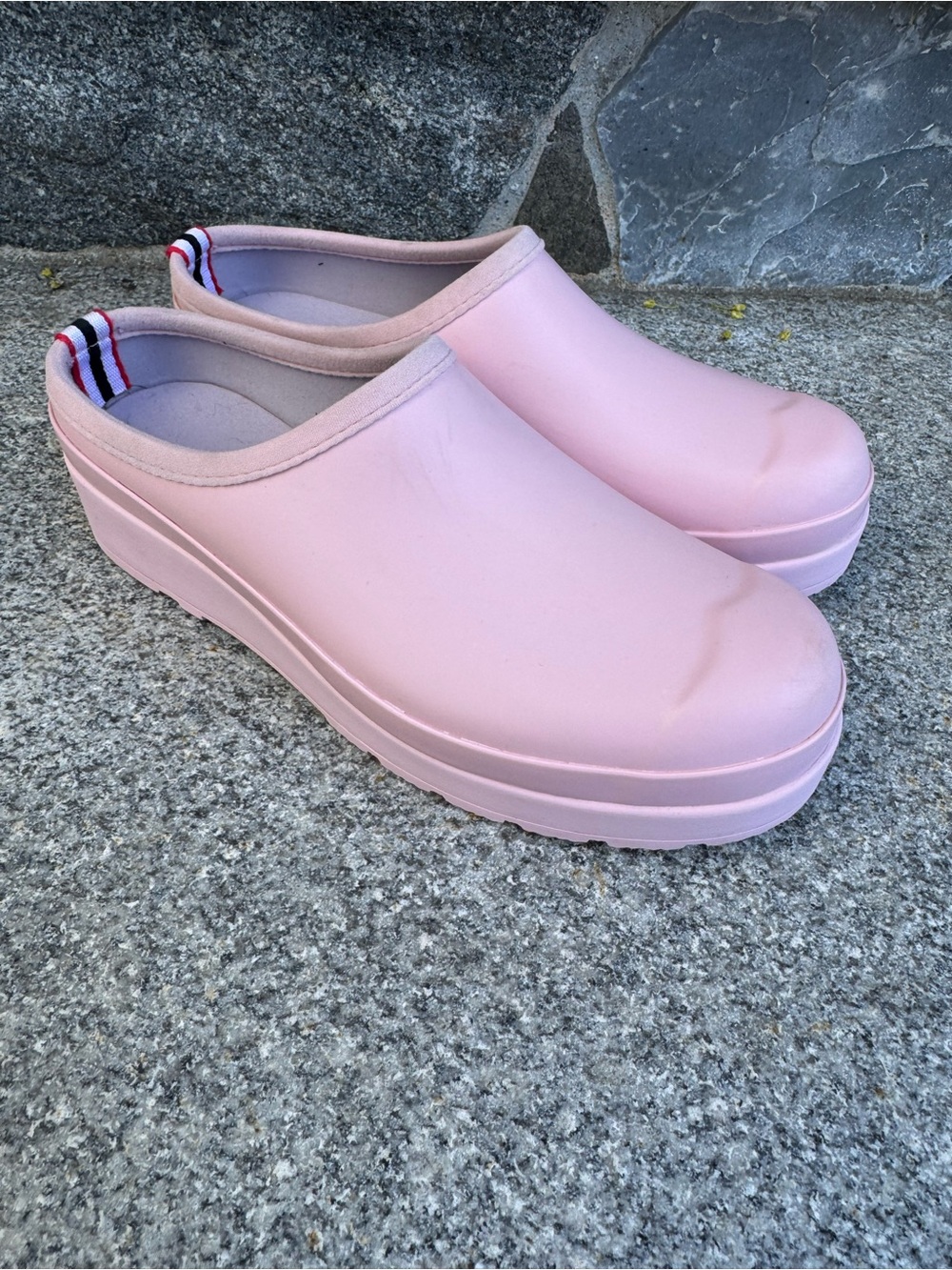 Hunter Pink Slip-On Platform Clog